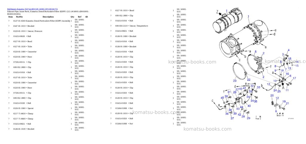 Komatsu D475A-8E0 S/N 50001-UP Parts catalog cover Page 7