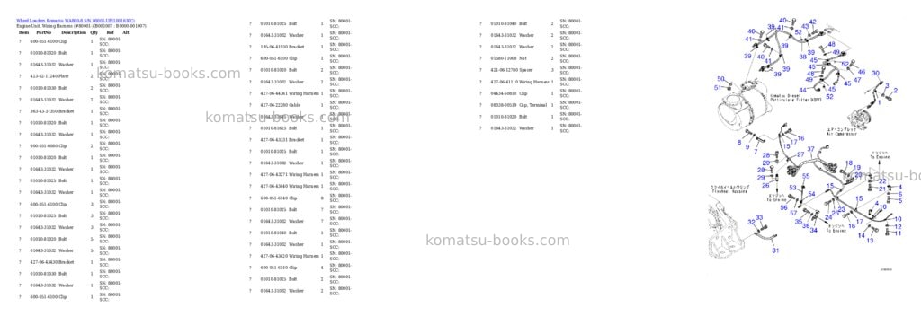 Komatsu WA800-8 S/N 80001-UP Parts catalog cover Page 6 Komatsu WA800-8 S/N 80001-UP Parts catalog cover Page 6