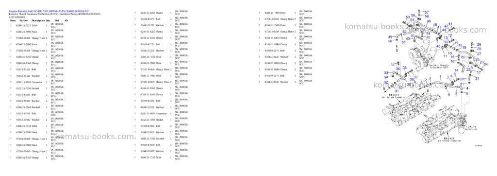 Komatsu SAA12V140E-7 S/N 800058-UP (For WA800-8) Parts catalog cover Page 6