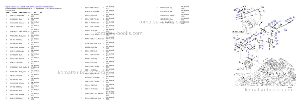 Komatsu SAA12V140E-7 S/N 800058-UP (For WA800-8) Parts catalog cover Page 9