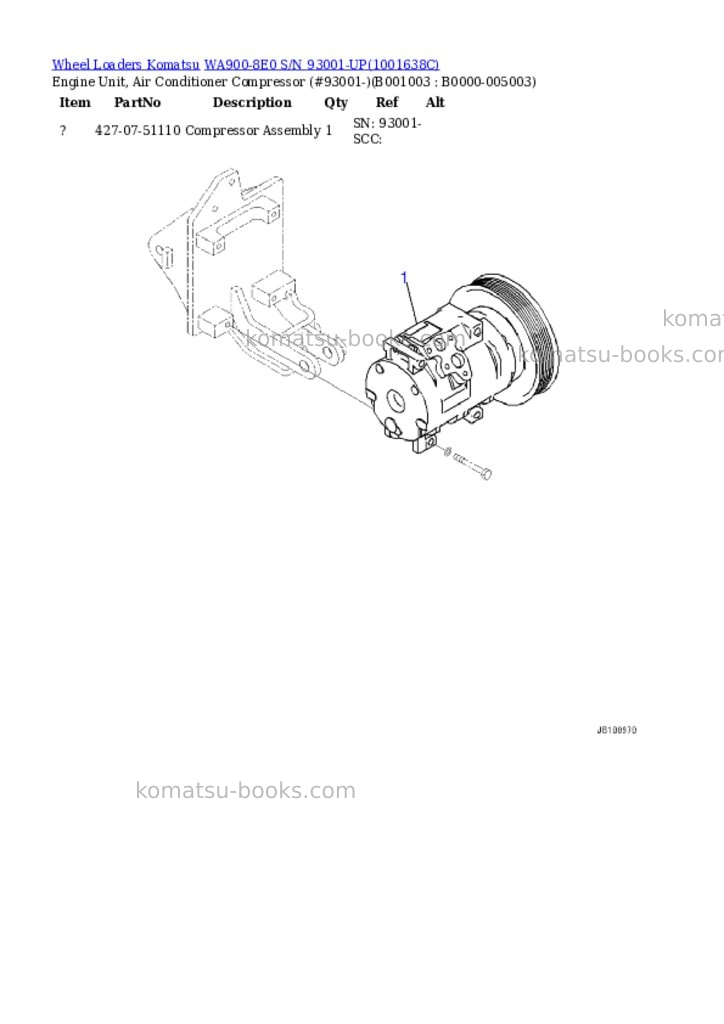 Komatsu WA900-8E0 S/N 93001-UP Parts catalog cover Page 2