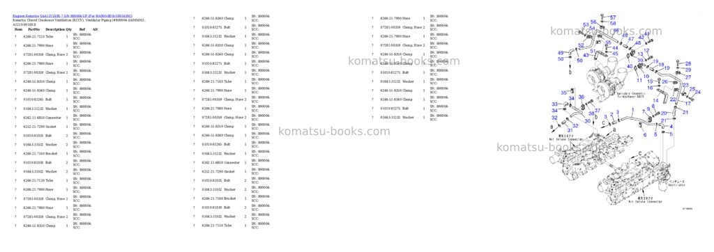 Komatsu SAA12V140E-7 S/N 800004-UP (For WA900-8E0) Parts catalog cover Page 6