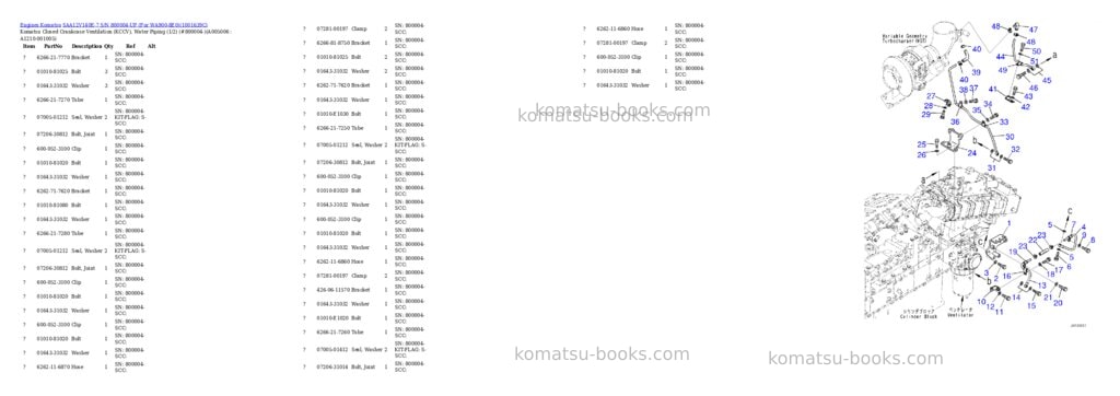 Komatsu SAA12V140E-7 S/N 800004-UP (For WA900-8E0) Parts catalog cover Page 9