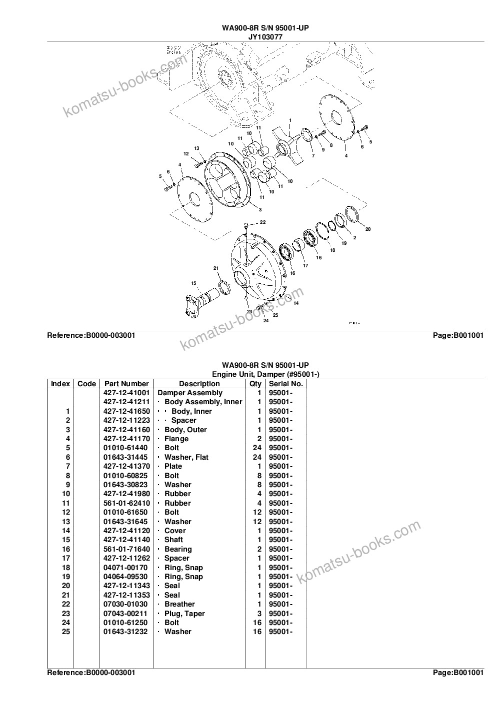 Komatsu WA900-8R S/N 95001-UP Parts catalog cover Page 4