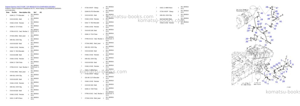 Komatsu SAA12V140E-7 S/N 800058-UP (For WA800-8E0) Parts catalog cover Page 8