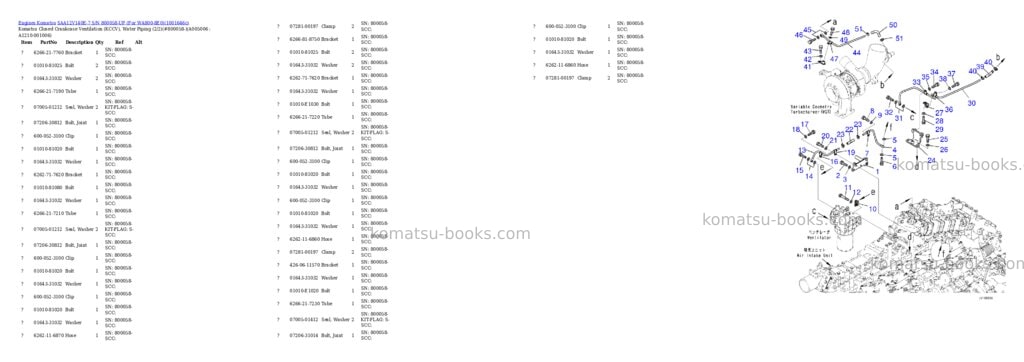 Komatsu SAA12V140E-7 S/N 800058-UP (For WA800-8E0) Parts catalog cover Page 9