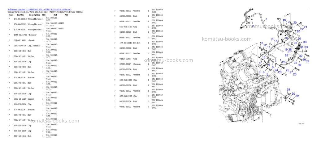 Komatsu D155AXI-8E0 S/N 100040-UP (For EU) Parts catalog cover Page 6 Komatsu D155AXI-8E0 S/N 100040-UP (For EU) Parts catalog cover Page 6