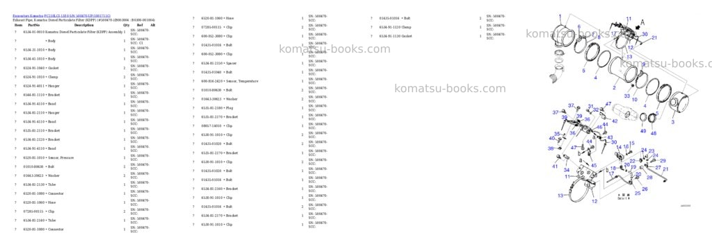 Komatsu PC210LCI-11E0 S/N 500470-UP Parts catalog cover Page 8 Komatsu PC210LCI-11E0 S/N 500470-UP Parts catalog cover Page 8