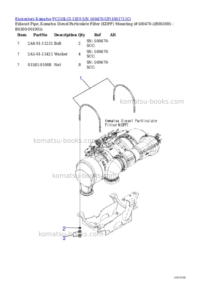 Komatsu PC210LCI-11E0 S/N 500470-UP Parts catalog cover Page 9 Komatsu PC210LCI-11E0 S/N 500470-UP Parts catalog cover Page 9