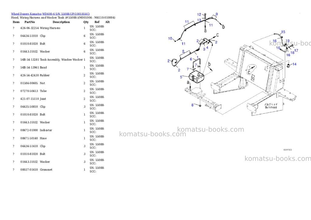 Komatsu WD600-6 S/N 55088-UP Parts catalog cover Page 9 Komatsu WD600-6 S/N 55088-UP Parts catalog cover Page 9