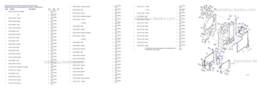 Komatsu PC78US-11E0 S/N 50001-UP Parts catalog cover Page 7 Komatsu PC78US-11E0 S/N 50001-UP Parts catalog cover Page 7