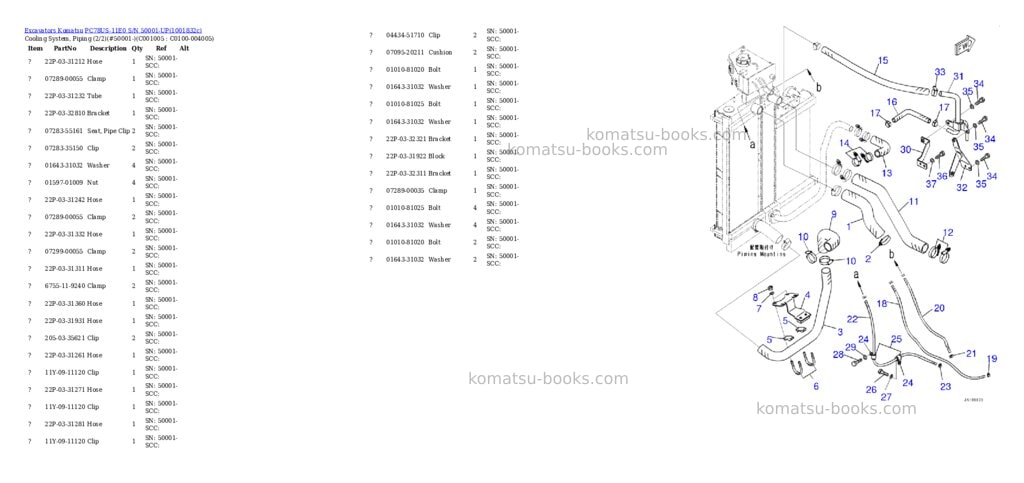 Komatsu PC78US-11E0 S/N 50001-UP Parts catalog cover Page 9 Komatsu PC78US-11E0 S/N 50001-UP Parts catalog cover Page 9