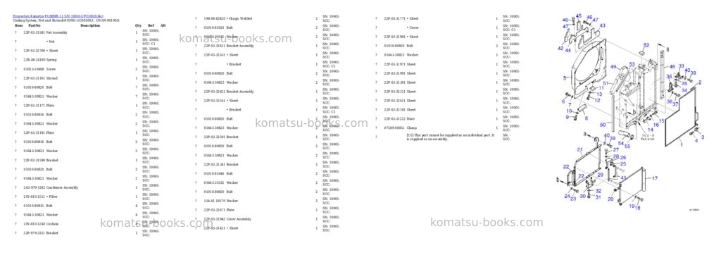 Komatsu PC88MR-11 S/N 10001-UP Parts catalog cover Page 7 Komatsu PC88MR-11 S/N 10001-UP Parts catalog cover Page 7