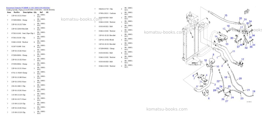 Komatsu PC88MR-11 S/N 10001-UP Parts catalog cover Page 9 Komatsu PC88MR-11 S/N 10001-UP Parts catalog cover Page 9