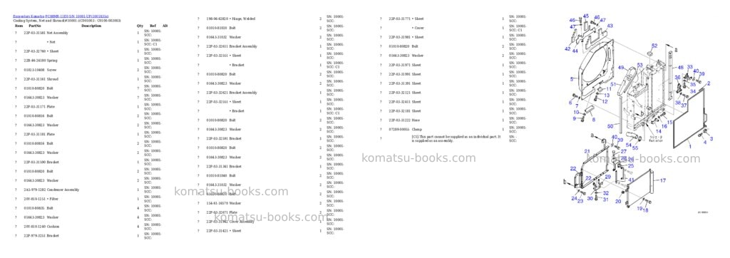 Komatsu PC88MR-11E0 S/N 10001-UP Parts catalog cover Page 3 Komatsu PC88MR-11E0 S/N 10001-UP Parts catalog cover Page 3