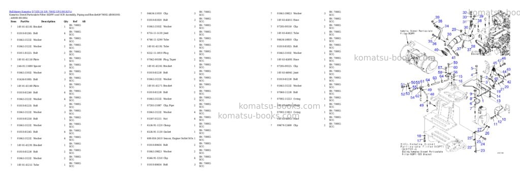 Komatsu D71EX-24 S/N 70002-UP Parts catalog cover Page 4