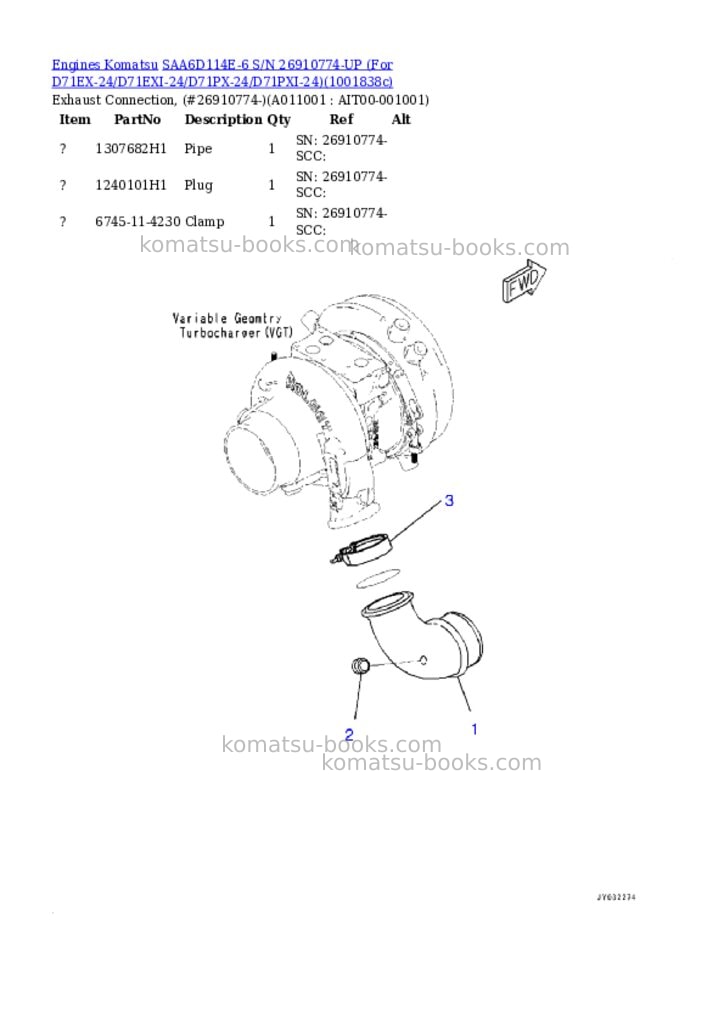 Komatsu SAA6D114E-6 S/N 26910774-UP (For D71EX-24/D71EXI-24/D71PX-24/D71PXI-24) Parts catalog cover Page 10 Komatsu SAA6D114E-6 S/N 26910774-UP (For D71EX-24/D71EXI-24/D71PX-24/D71PXI-24) Parts catalog cover Page 10