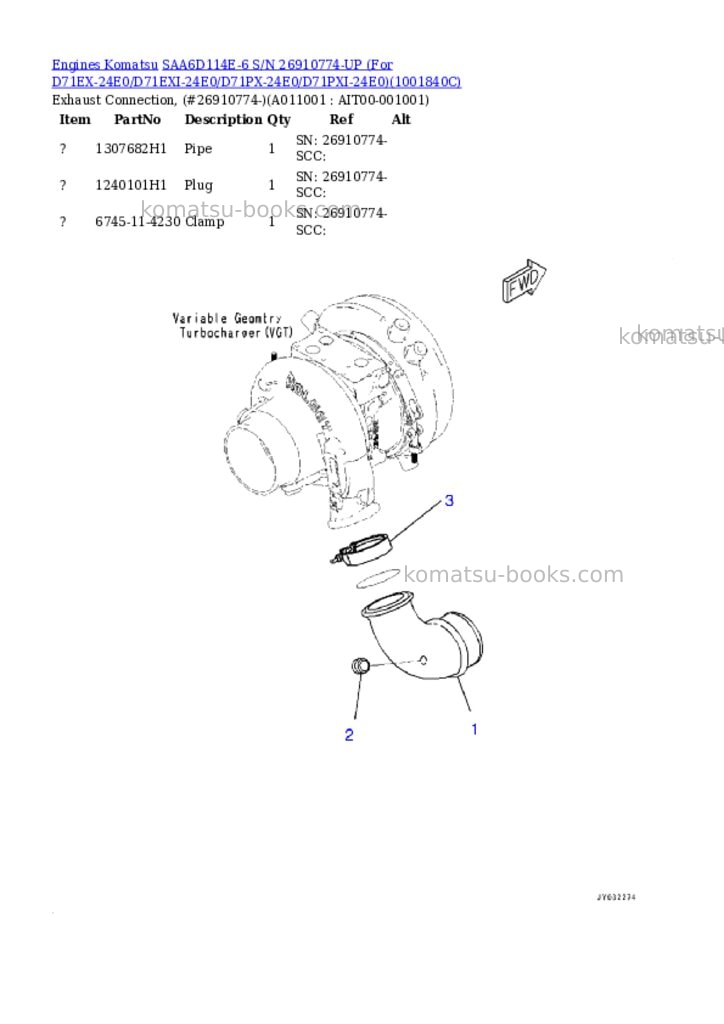 Komatsu SAA6D114E-6 S/N 26910774-UP (For D71EX-24E0/D71EXI-24E0/D71PX-24E0/D71PXI-24E0) Parts catalog cover Page 10 Komatsu SAA6D114E-6 S/N 26910774-UP (For D71EX-24E0/D71EXI-24E0/D71PX-24E0/D71PXI-24E0) Parts catalog cover Page 10