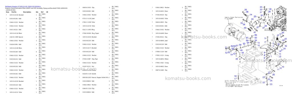 Komatsu D71EXI-24 S/N 70002-UP Parts catalog cover Page 4