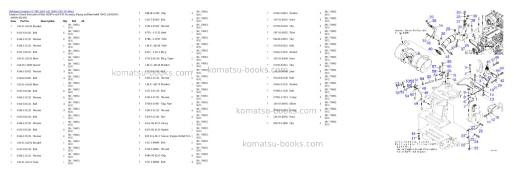 Komatsu D71PX-24E0 S/N 70002-UP Parts catalog cover Page 4