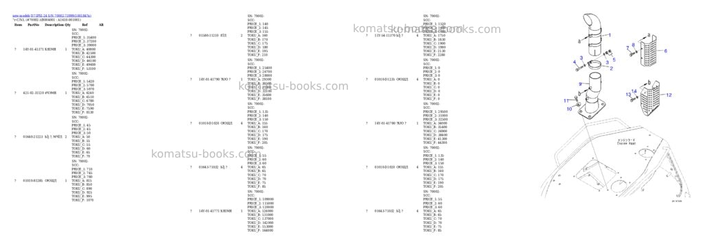 Komatsu D71PXI-24 S/N 70002-73999 Parts catalog cover Page 10