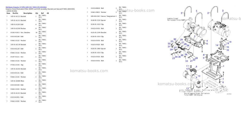 Komatsu D71PXI-24E0 S/N 70002-UP Parts catalog cover Page 3