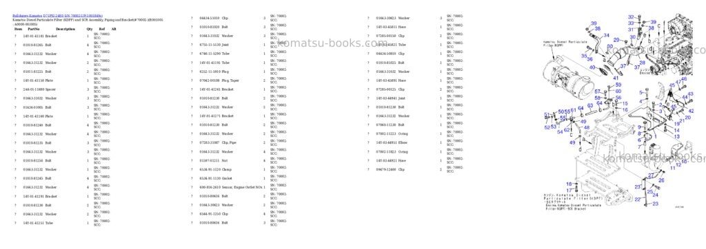 Komatsu D71PXI-24E0 S/N 70002-UP Parts catalog cover Page 4