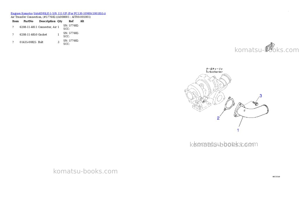 Komatsu SAA4D95LE-5 S/N 111-UP (For PC130-10M0) Parts catalog cover Page 7 Komatsu SAA4D95LE-5 S/N 111-UP (For PC130-10M0) Parts catalog cover Page 7