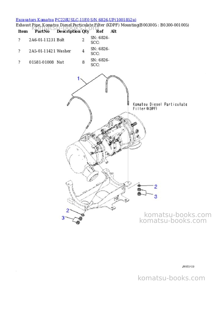 Komatsu PC228USLC-11E0 S/N 6826-UP Parts catalog cover Page 9 Komatsu PC228USLC-11E0 S/N 6826-UP Parts catalog cover Page 9