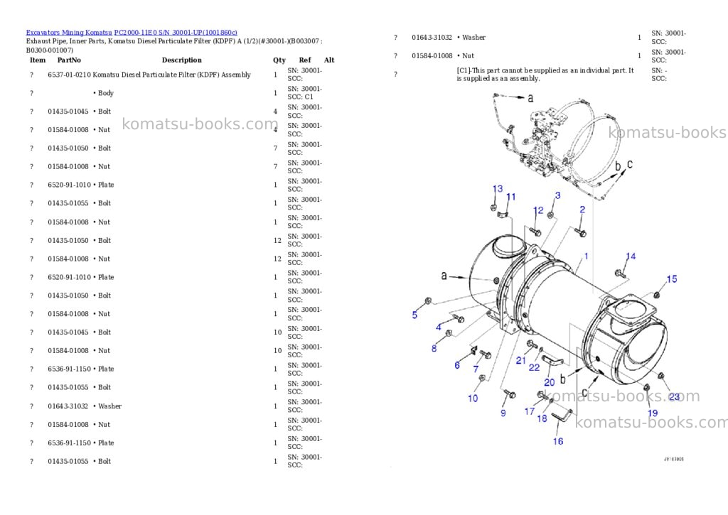 Komatsu PC2000-11E0 S/N 30001-UP Parts catalog cover Page 10 Komatsu PC2000-11E0 S/N 30001-UP Parts catalog cover Page 10