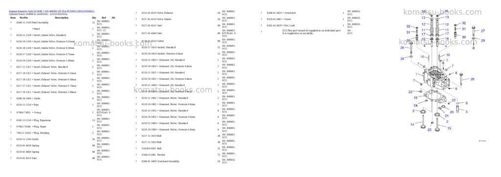 Komatsu SAA12V140E-7 S/N 800001-UP (For PC2000-11E0) Parts catalog cover Komatsu SAA12V140E-7 S/N 800001-UP (For PC2000-11E0) Parts catalog cover