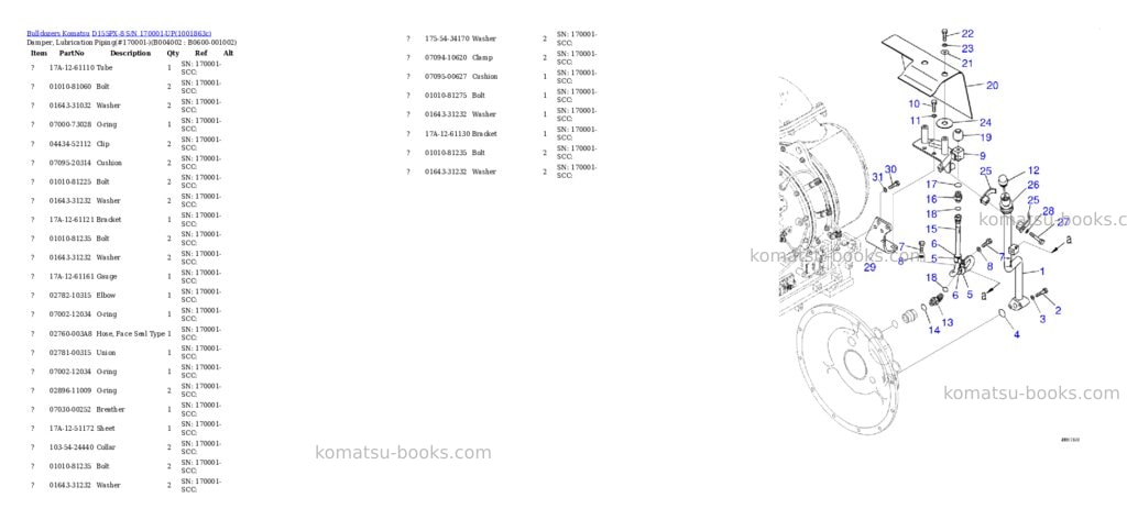 Komatsu D155PX-8 S/N 170001-UP Parts catalog cover Page 10