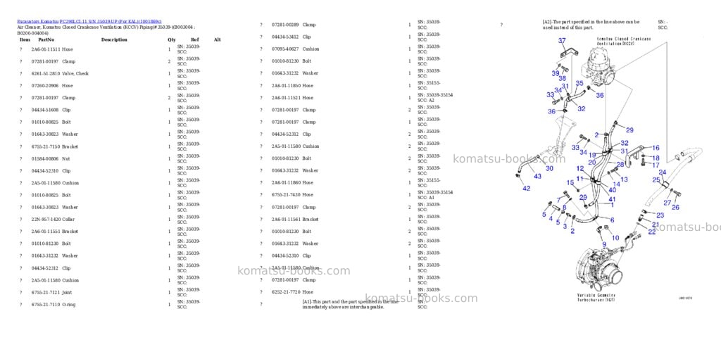 Komatsu PC290LCI-11 S/N 35039-UP (For KAL) Parts catalog cover Page 8
