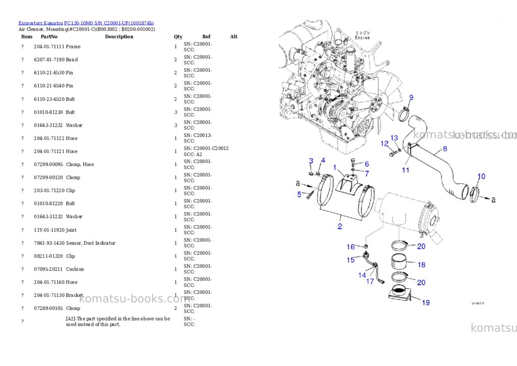 Komatsu PC130-10M0 S/N C20001-UP Parts catalog cover Page 4