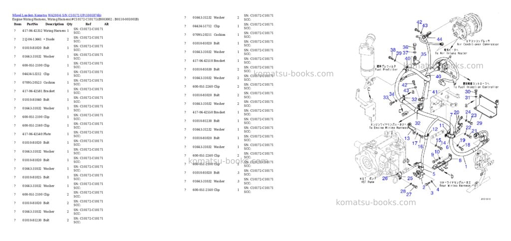 Komatsu WA200-6 S/N C10172-UP Parts catalog cover Page 3