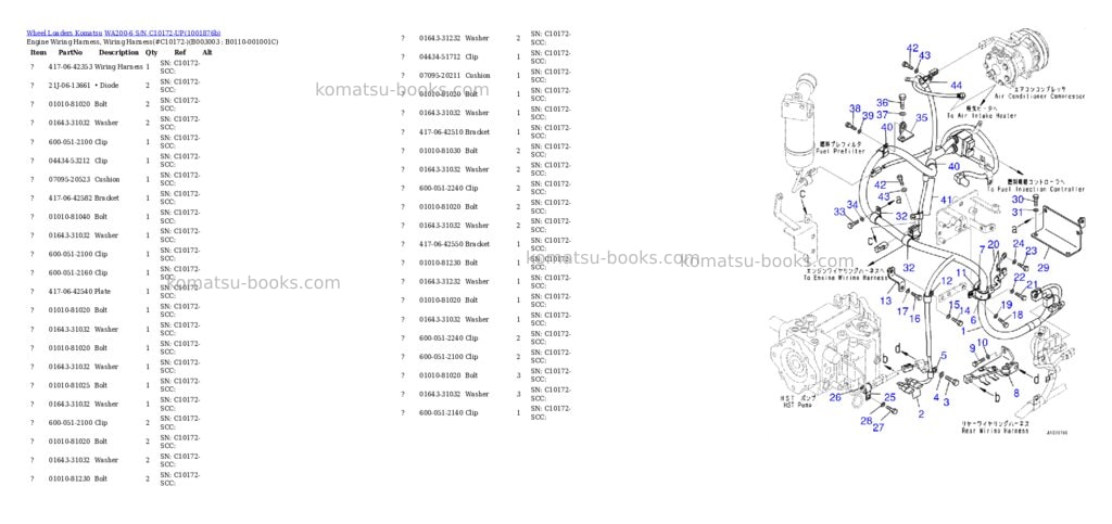 Komatsu WA200-6 S/N C10172-UP Parts catalog cover Page 4