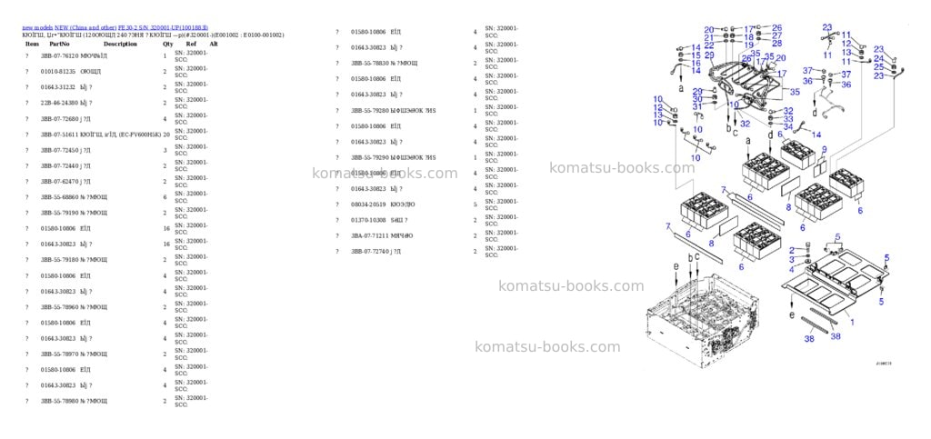 Komatsu FE30-2 S/N 320001-UP Parts catalog cover Komatsu FE30-2 S/N 320001-UP Parts catalog cover