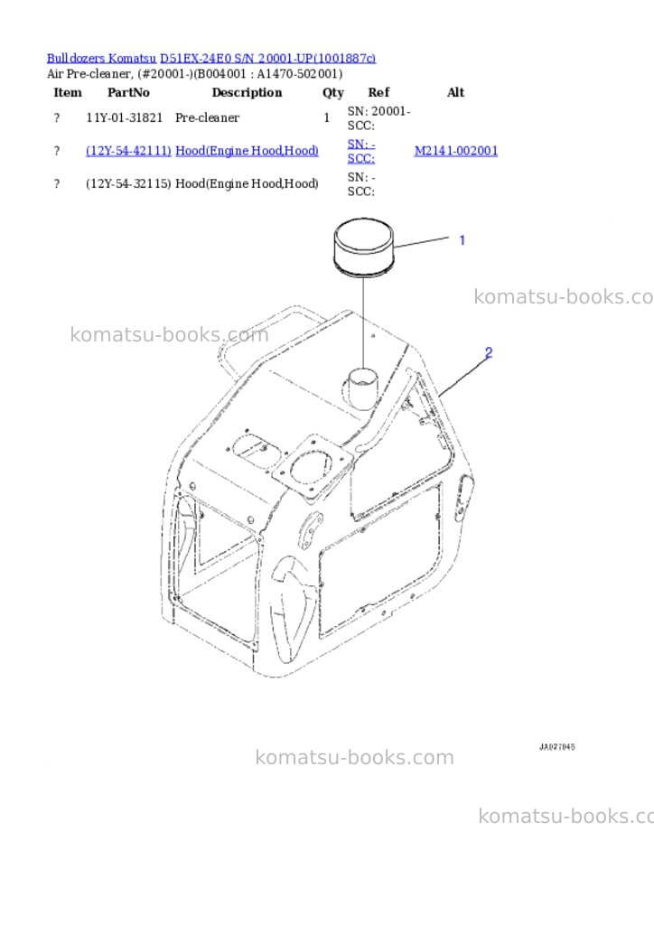 Komatsu D51EX-24E0 S/N 20001-UP Parts catalog cover Page 3