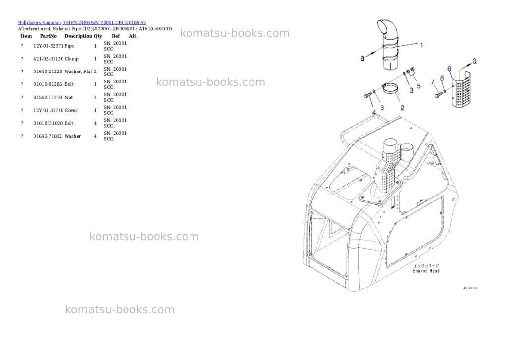 Komatsu D51EX-24E0 S/N 20001-UP Parts catalog cover Page 4