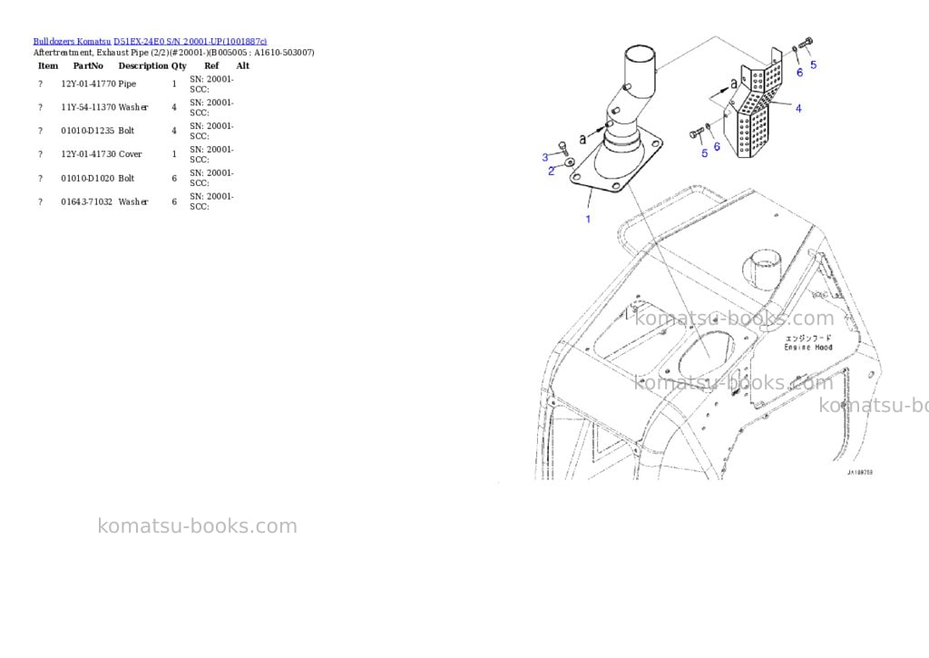 Komatsu D51EX-24E0 S/N 20001-UP Parts catalog cover Page 8