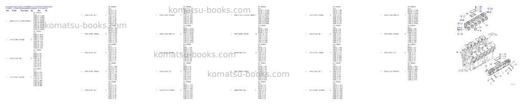 Komatsu SAA12V140E-7 S/N 900006-UP (For PC2000-11R) Parts catalog cover Page 8 Komatsu SAA12V140E-7 S/N 900006-UP (For PC2000-11R) Parts catalog cover Page 8