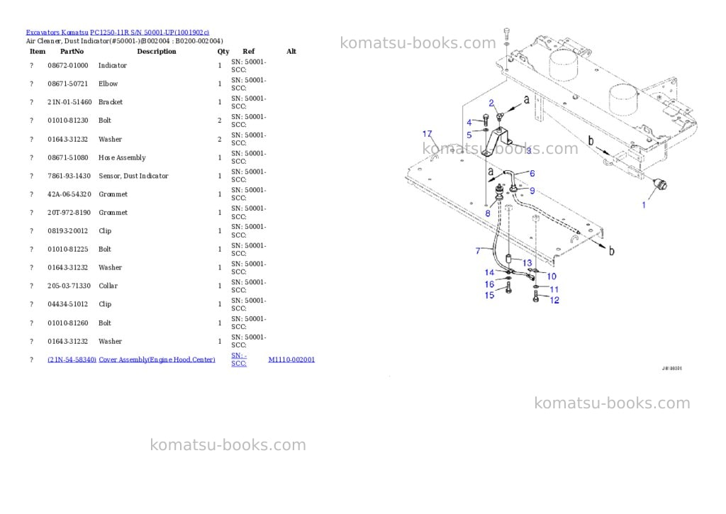 Komatsu PC1250-11R S/N 50001-UP Parts catalog cover Page 7