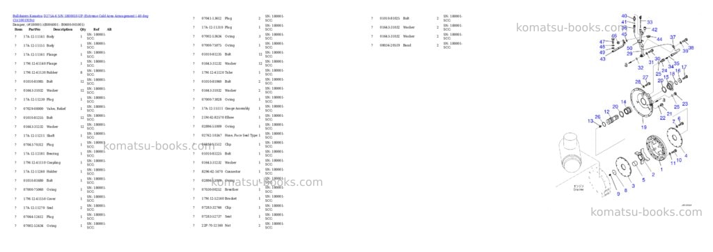 Komatsu D275A-6 S/N 1800010-UP (Extreme Cold Area Arrangement (-40 deg C)) Parts catalog cover Page 3 Komatsu D275A-6 S/N 1800010-UP (Extreme Cold Area Arrangement (-40 deg C)) Parts catalog cover Page 3