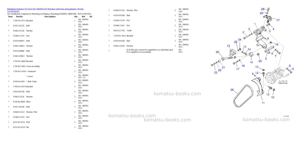 Komatsu D275A-6 S/N 1800010-UP (Extreme Cold Area Arrangement (-40 deg C)) Parts catalog cover Page 5 Komatsu D275A-6 S/N 1800010-UP (Extreme Cold Area Arrangement (-40 deg C)) Parts catalog cover Page 5