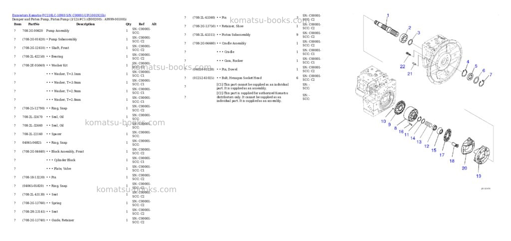 Komatsu PC210LC-10M0 S/N C00001-UP Parts catalog cover Page 8 Komatsu PC210LC-10M0 S/N C00001-UP Parts catalog cover Page 8