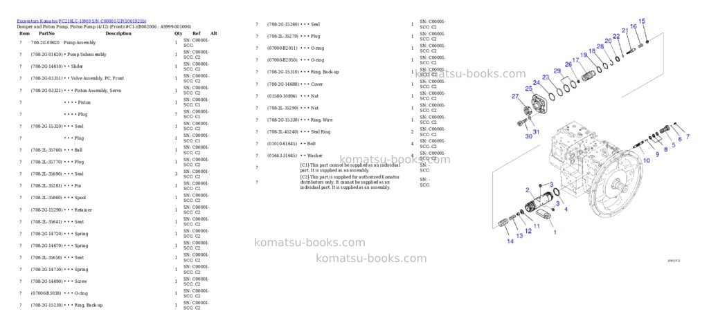 Komatsu PC210LC-10M0 S/N C00001-UP Parts catalog cover Page 9 Komatsu PC210LC-10M0 S/N C00001-UP Parts catalog cover Page 9