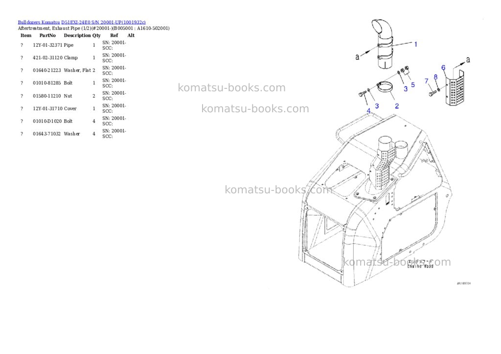 Komatsu D51EXI-24E0 S/N 20001-UP Parts catalog cover Page 5