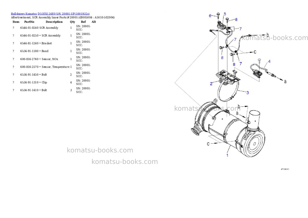 Komatsu D51EXI-24E0 S/N 20001-UP Parts catalog cover Page 8