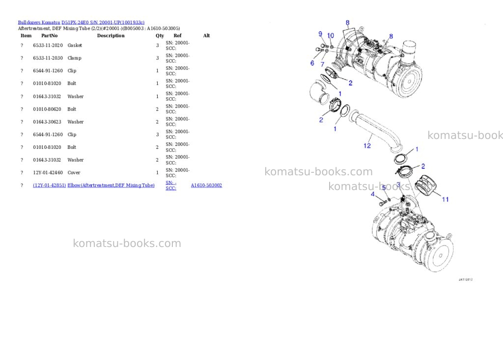 Komatsu D51PX-24E0 S/N 20001-UP Parts catalog cover Page 6