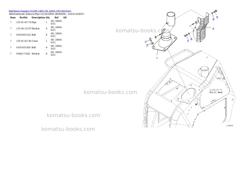 Komatsu D51PX-24E0 S/N 20001-UP Parts catalog cover Page 8